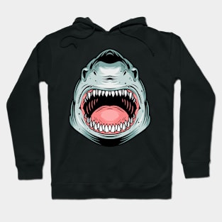 Shark Head Mouth Teeth Scary Hoodie